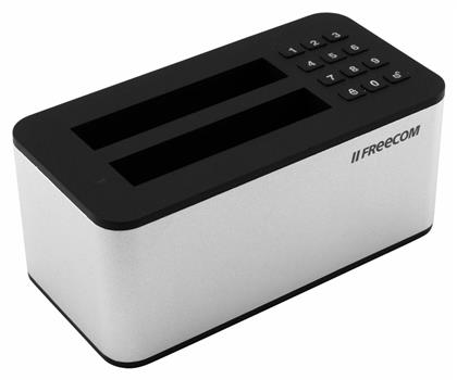 Freecom mDOCK Keypad Secure 56424 Docking Station για 2 Σκληρούς Δίσκους SATA 2.5'' με σύνδεση USB-C / USB 3.1 / USB 3.0 / USB 2.0 (56424)