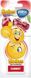 Fresh Way Αρωματική Καρτέλα Κρεμαστή Αυτοκινήτου Smiles Cherry
