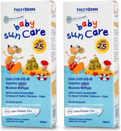 Frezyderm Αδιάβροχο Βρεφικό Αντηλιακό Γαλάκτωμα Baby Sun Care για Πρόσωπο & Σώμα SPF25 100ml από το Pharm24
