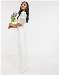 Frock and Frill Bridal maxi dress with embellishment and frill detail-White από το Asos
