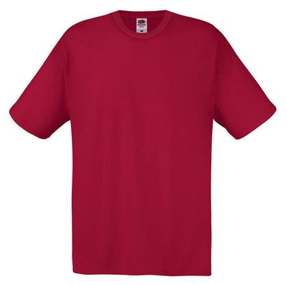 Fruit of the Loom Original T Ανδρικό Διαφημιστικό T-shirt Κοντομάνικο Brick Red από το Blooza