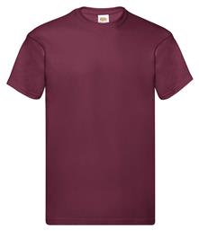 Fruit of the Loom Original T Ανδρικό Διαφημιστικό T-shirt Κοντομάνικο Burgundy από το Blooza