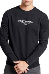Funky Buddha Ανδρική Μπλούζα Μακρυμάνικη Μαύρη από το Sportcafe