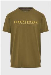 Funky Buddha Ανδρικό T-shirt Κοντομάνικο Χακί από το Altershops