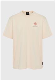 Funky Buddha Ανδρικό T-shirt Κοντομάνικο Εκρού από το Zakcret Sports