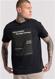 Funky Buddha Ανδρικό T-shirt Κοντομάνικο Μαύρο από το Funky Buddha