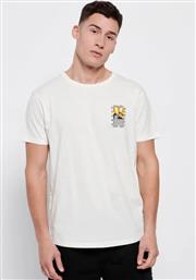 Funky Buddha Ανδρικό T-shirt Λευκό με Στάμπα