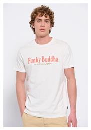 Funky Buddha Ανδρικό T-shirt Λευκό με Στάμπα από το Z-mall