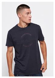 Funky Buddha Ανδρικό T-shirt Navy Μπλε Μονόχρωμο από το Funky Buddha