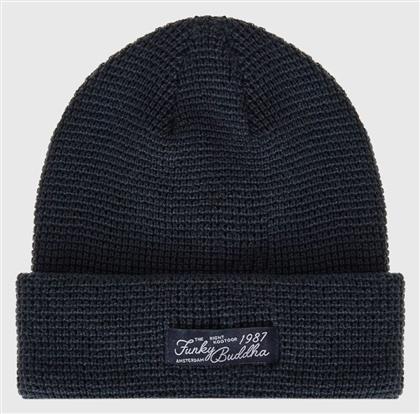 Funky Buddha Beanie Ανδρικός Σκούφος Πλεκτός σε Navy Μπλε χρώμα