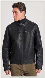 Funky Buddha Biker Μπουφάν από Δερματίνη