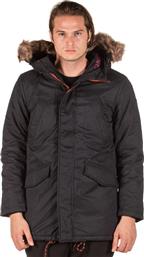 Funky Buddha FBM029-01219 Ανδρικό Μπουφάν Παρκά για Χειμώνα Μαύρο από το Zakcret Sports