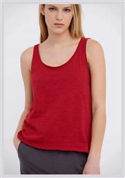 Funky Buddha Γυναικεία Αθλητική Μπλούζα Αμάνικη Earth Red