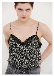 Funky Buddha Γυναικείο Lingerie Top Animal Print με Δαντέλα Μαύρο από το Outletcenter