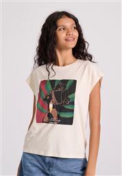 Funky Buddha Γυναικείο T-shirt Μπεζ από το Funky Buddha