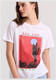 Funky Buddha Γυναικείο T-shirt Λευκό