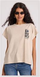 Funky Buddha Γυναικείο T-shirt Ριγέ Μπεζ από το Zakcret Sports