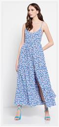 Funky Buddha Maxi Καλοκαιρινό All Day Φόρεμα με Τιράντα Tranquil Blue από το Outletcenter