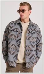 Funky Buddha Overshirt Φανελένιο Πουκάμισο Γκρι