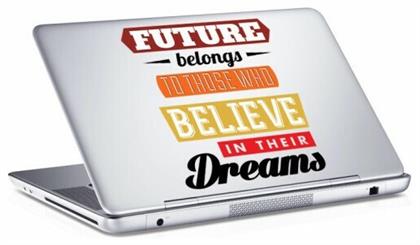 Future belongs..., Sticker, Αυτοκόλλητα Laptop,