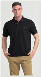 Fynch Hatton Ανδρικό T-shirt Polo Μαύρο από το Silenzio