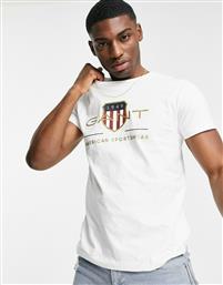 Gant Ανδρικό T-shirt Κοντομάνικο Λευκό από το Spartoo