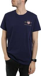 Gant Ανδρικό T-shirt Κοντομάνικο Navy Μπλε από το Altershops