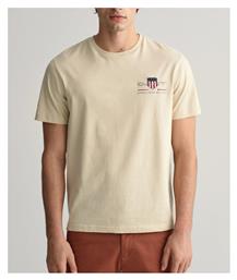 Gant Archive Shield Ανδρικό T-shirt Κοντομάνικο Silky Beige από το Silenzio