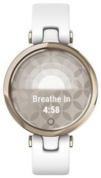 Garmin Lily Sport 35mm Cream Gold Bezel with White Case and Silicone Band