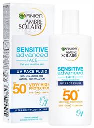 Garnier Ambre Solaire Sensitive Advanced Αντηλιακή Λοσιόν Προσώπου SPF50 40ml από το Pharm24