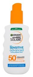 Garnier Ambre Solaire Sensitive Advanced Ceramide Protect SPF50 Αντηλιακή Λοσιόν 150ml