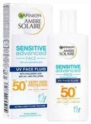 Garnier Ambre Solaire Sensitive Advanced SPF50 Αντηλιακή Λοσιόν 40ml