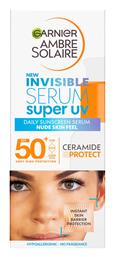Garnier Ambre Solaire Super UV Invisible Serum SPF50 Αντηλιακή Λοσιόν