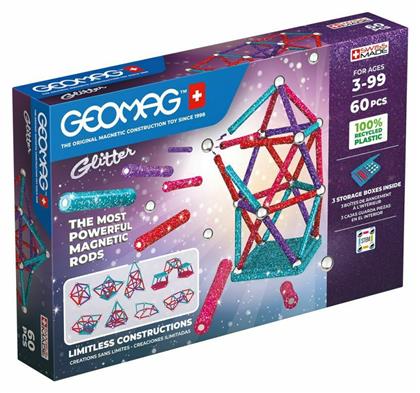 Geomag Μαγνητικό Παιχνίδι Κατασκευών Glitter για Παιδιά 3+ Ετών