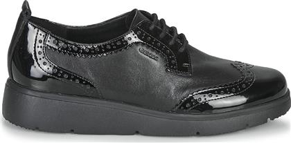 Geox Arlara Δερμάτινα Ανατομικά Παπούτσια σε Μαύρο Χρώμα