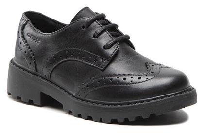 Geox Δερμάτινα Παιδικά Μοκασίνια με Κορδόνια Casey