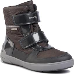 Geox Παιδικές Μπότες για Αγόρι Γκρι Sleigh από το MybrandShoes