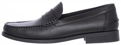 Geox New Damon B Δερμάτινα Ανδρικά Loafers σε Μαύρο Χρώμα