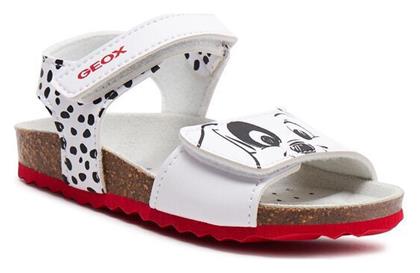 Geox Παιδικά Πέδιλα B Sandal Chalki Λευκά