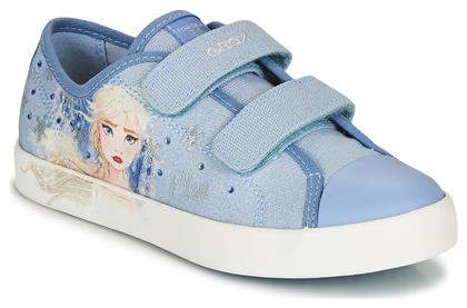 Geox Παιδικά Sneakers Ciak Ανατομικά με Σκρατς για Κορίτσι Γαλάζια