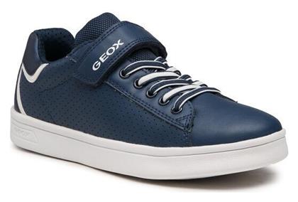 Geox Παιδικά Sneakers Djrock Ανατομικά με Σκρατς Navy Μπλε