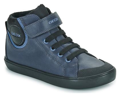 Geox Παιδικά Sneakers High Ανατομικά με Σκρατς Navy Μπλε από το Epapoutsia