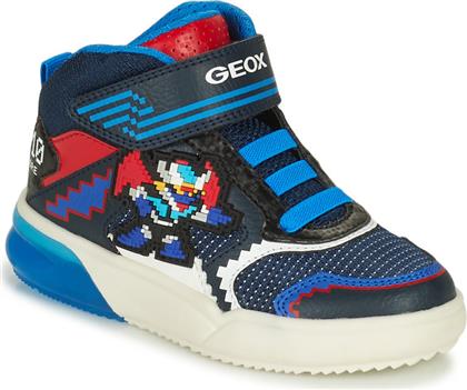 Geox Παιδικά Sneakers High Grayjay Ανατομικά με Φωτάκια Μπλε από το Modivo