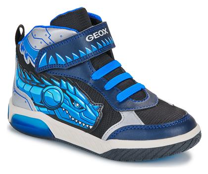 Geox Παιδικά Sneakers High J Inek Ανατομικά Μπλε