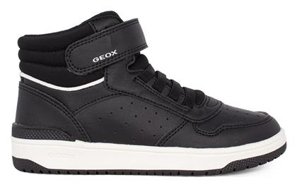 Geox Παιδικά Sneakers High J Washiba B Ανατομικά με Σκρατς Μαύρα από το Epapoutsia