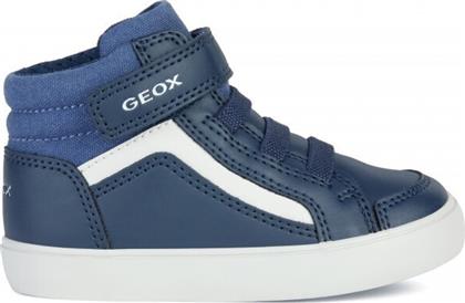 Geox Παιδικά Sneakers High με Σκρατς Μπλε