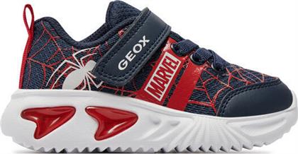 Geox Παιδικά Sneakers J Assister Ανατομικά με Φωτάκια Navy Μπλε