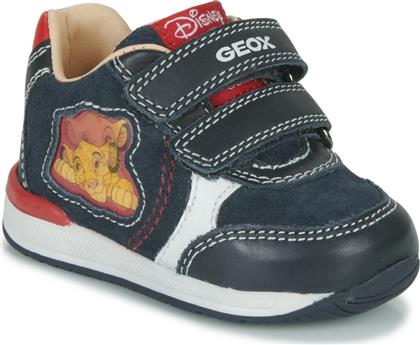 Geox Παιδικά Sneakers Rishon Ανατομικά με Σκρατς για Αγόρι Μπλε