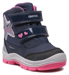 Geox Παιδικές Μπότες Χιονιού για Κορίτσι Navy Μπλε Flanfil