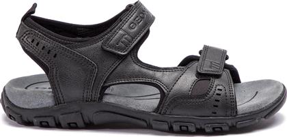 Geox Strada A Ανδρικά Σανδάλια σε Μαύρο Χρώμα από το MyShoe